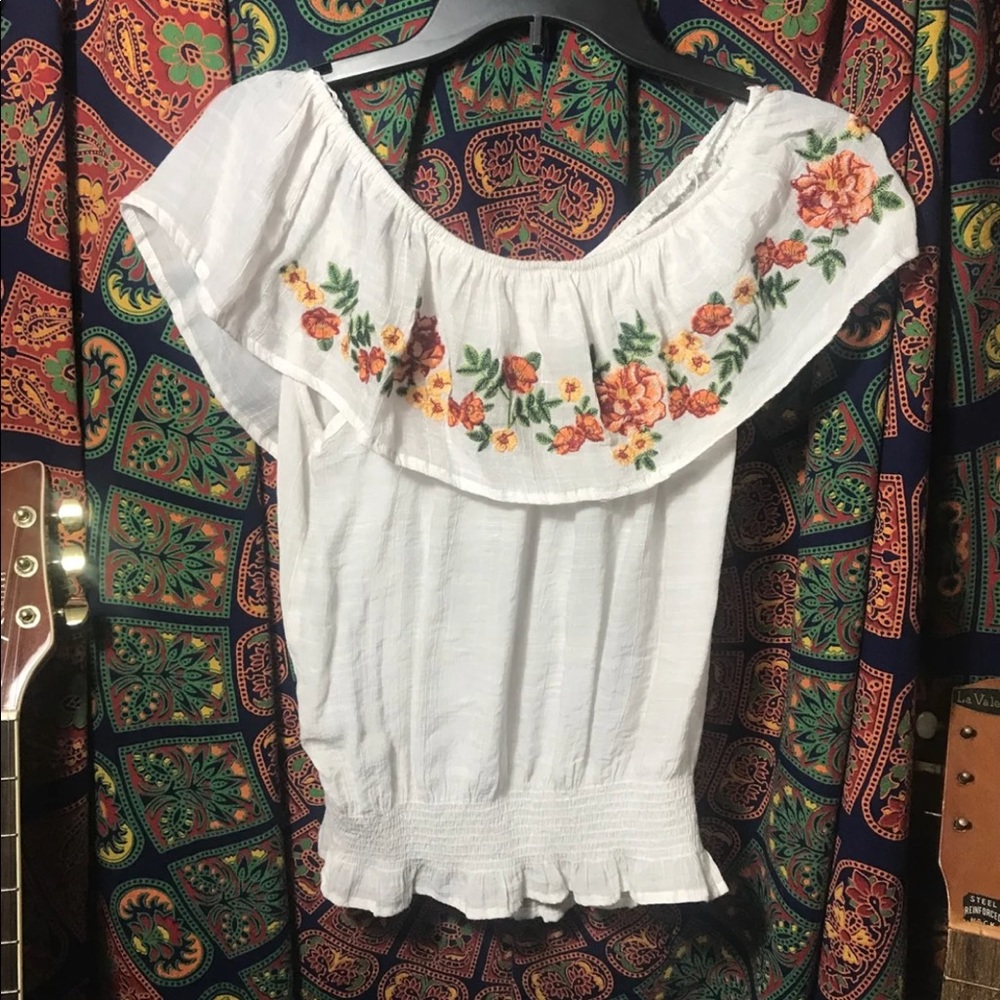 Floral off the shoulder top